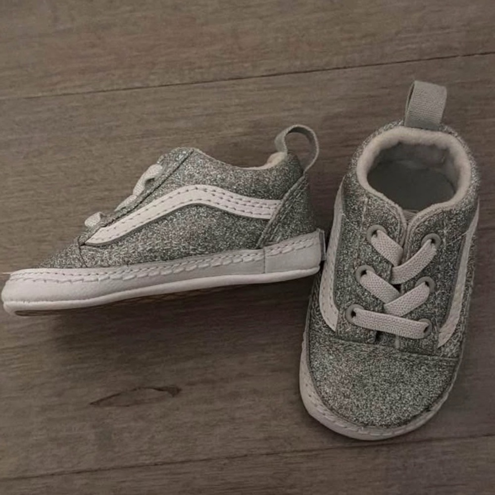 Vans Stylish Gray Kids Shoes sz 2 infant